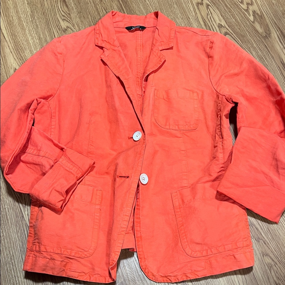 J. Crew Bright Orange Blazer